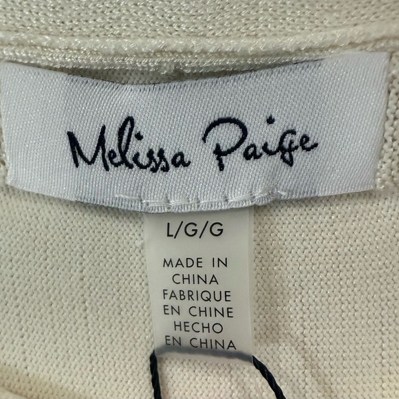 Melissa‎ Paige Knit Sweater Button Detail Dolman Sleeve Papyrus NWT Size Large - Picture 3 of 11